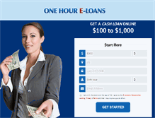 Tablet Screenshot of 1houreloanspayday.com